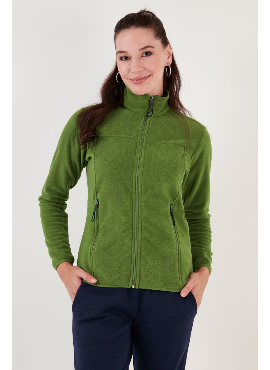 Slim Fit Anti-Pilling Non-Pilling Zippered Pocket Fleece Cardigan Women's POLAR 5907002