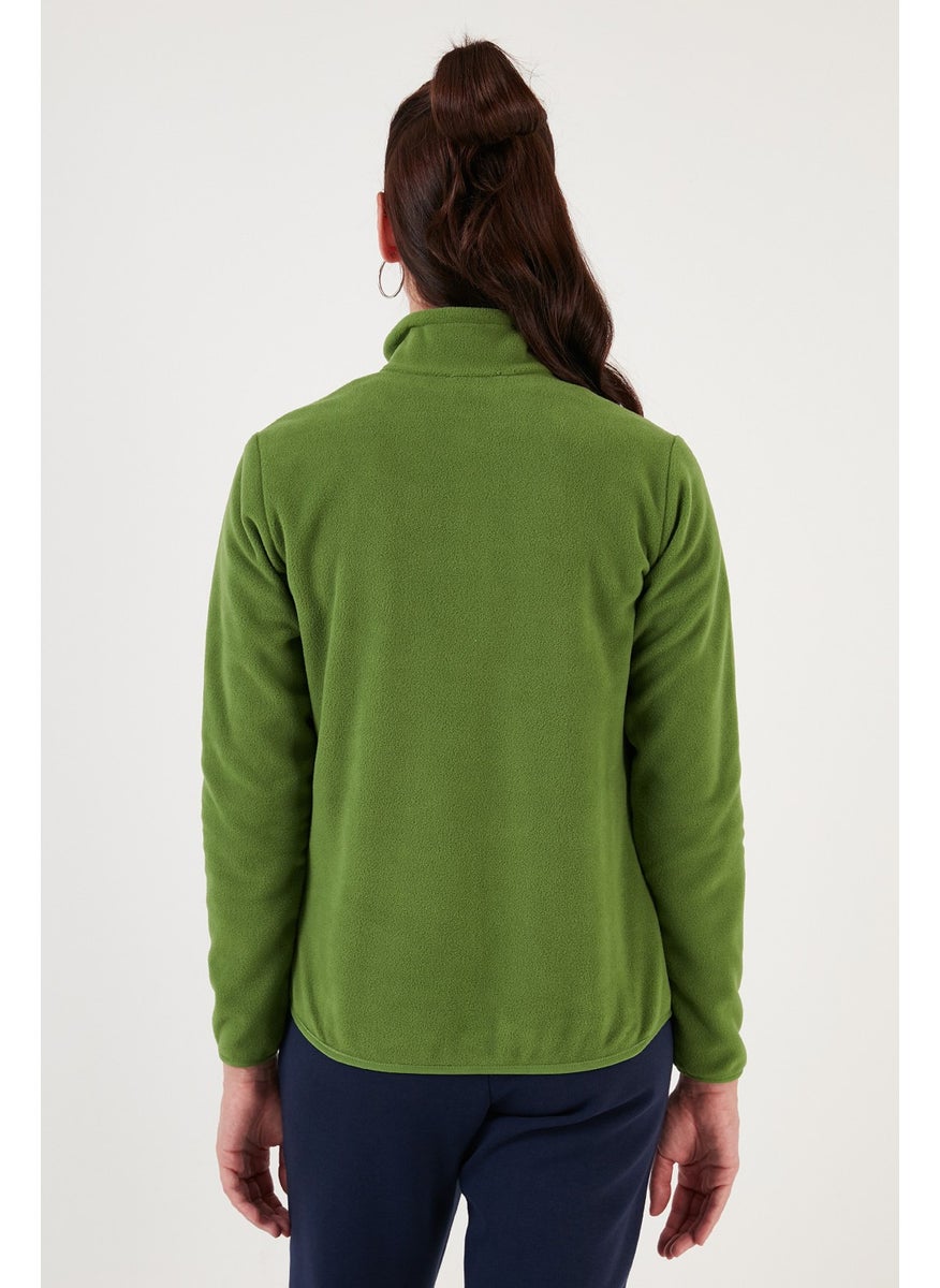 Slim Fit Anti-Pilling Non-Pilling Zippered Pocket Fleece Cardigan Women's POLAR 5907002
