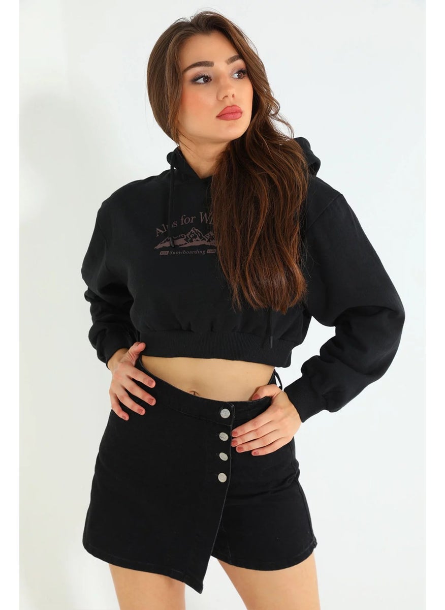 Gulseli Women's Hooded Printed Sweatshirt