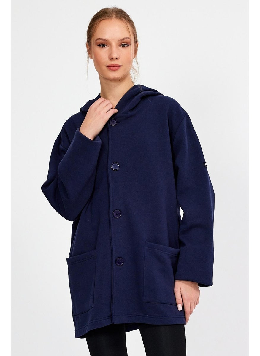 Alexandergardı Hooded Oversize Cardigan with Ribbon Inside (E23-607 03)