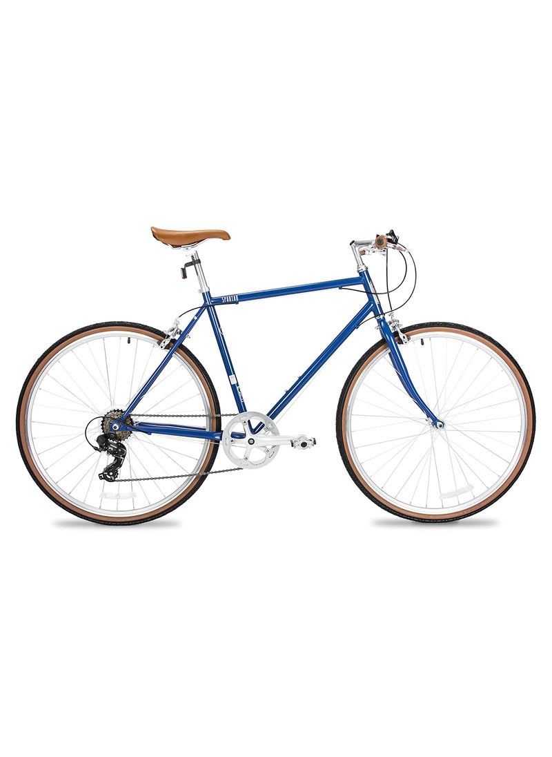 Platinum City bike for Men | 27.5 inch wheel size|7-Speed Shimano Gears| Cruiser Bike for adults | Navy