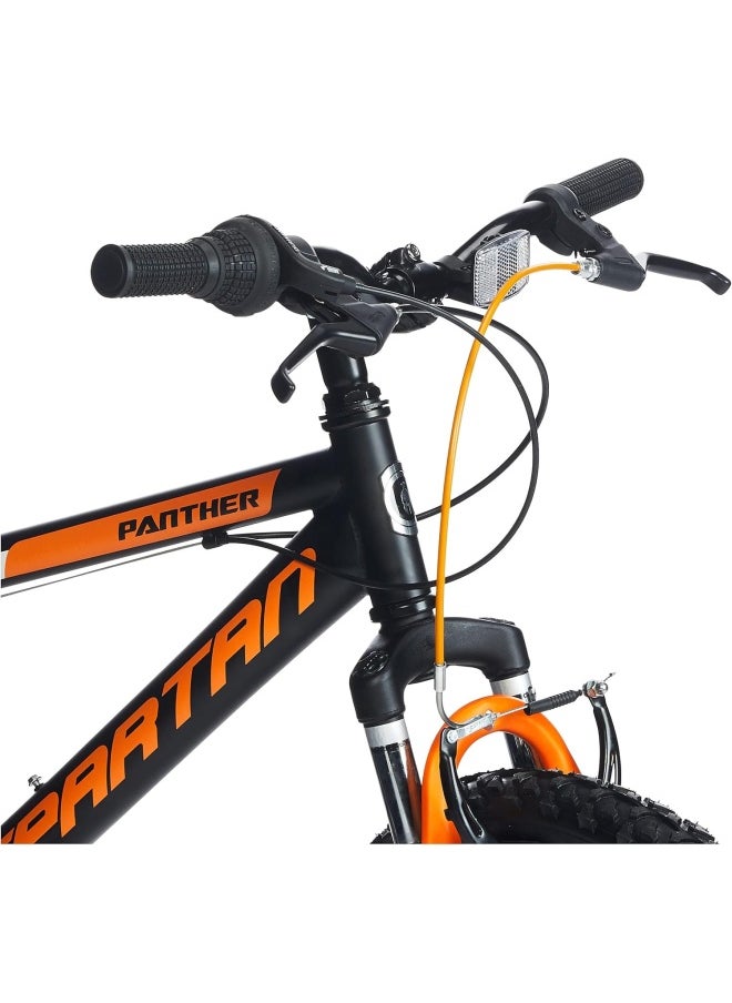 Panther Mountain Bike with Shimano Shifter | 20 inch wheel size | 7 speed Shimano gears | For teens| Matte black