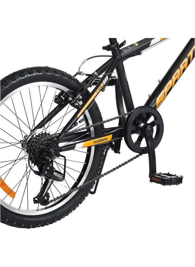 Panther Mountain Bike with Shimano Shifter | 20 inch wheel size | 7 speed Shimano gears | For teens| Matte black