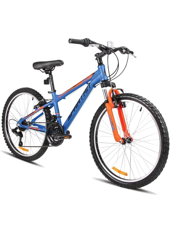 Galaxy Mountain Bicycle | 24 inch wheel size | 21 speed Shimano gears |For teens and adults |Blue & Orange