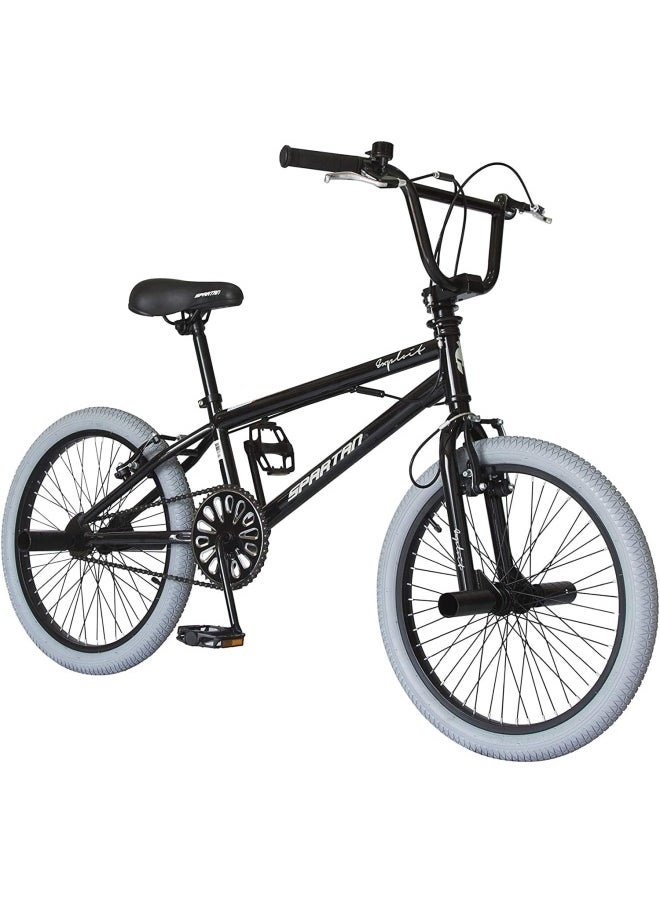 Exploit BMX Bicycle | 20 inch wheel size | single speed bike | For teens| Black Glossy finish