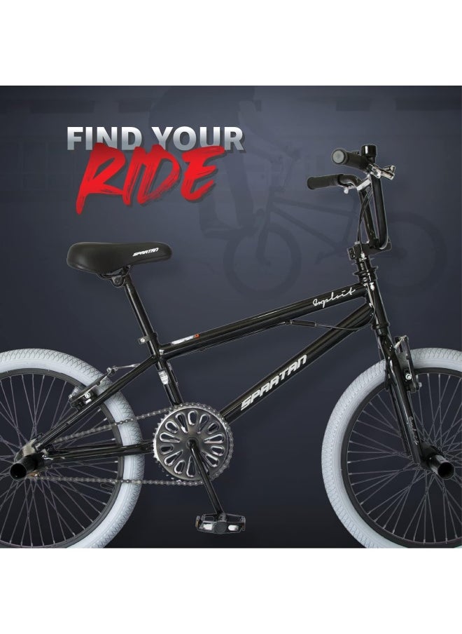 Exploit BMX Bicycle | 20 inch wheel size | single speed bike | For teens| Black Glossy finish