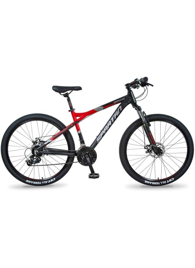 Ampezzo Men's Mountain bike| 27.5 inch wheel size |21 Speed Shimano gear| for Adult | Red