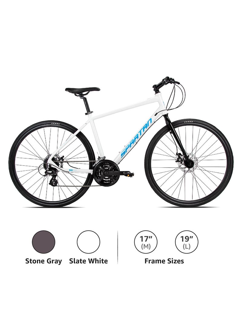 700c Dolomite Road Bike | 19 inch wheel size | 24 speed Shimano gears| for teens | Slate white