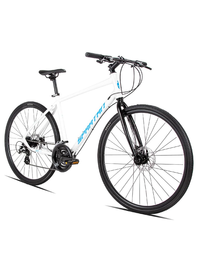 700c Dolomite Road Bike | 19 inch wheel size | 24 speed Shimano gears| for teens | Slate white
