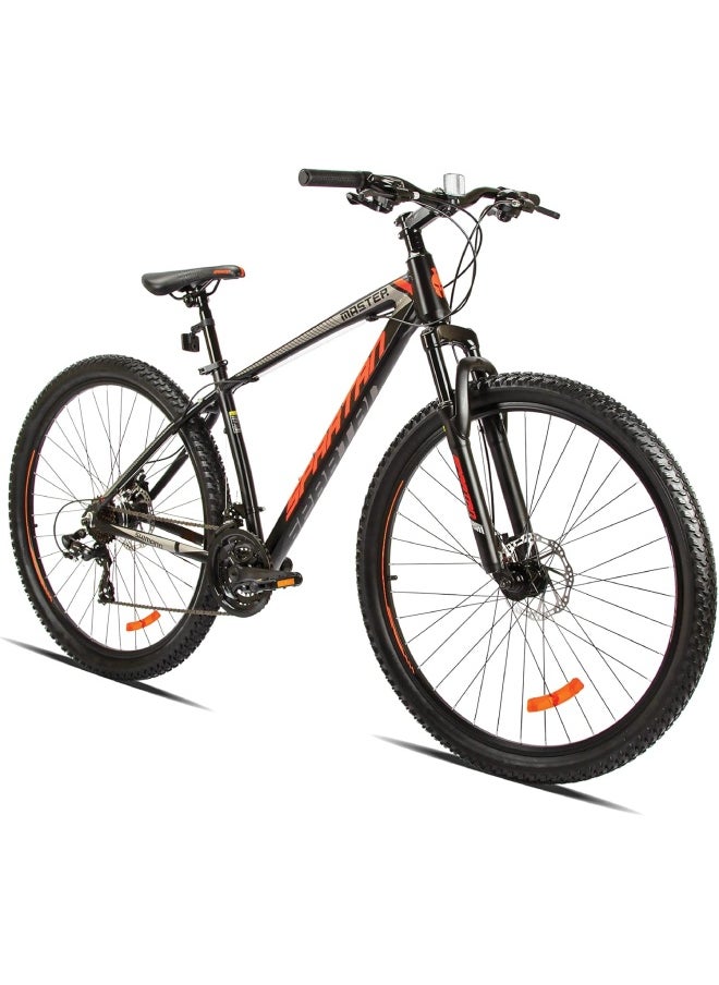 Master Hardtail Mountain Bike| 29 inch wheel size| 21 speed Shimano gear | For Adult | Charcoal Black