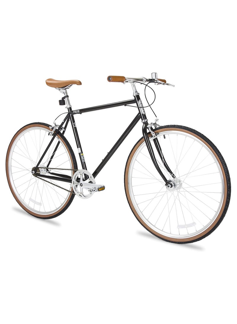 700c Platinum Fixie Bicycle | 26 inch wheel size| Single Speed bike | For adults|Matte Black |
