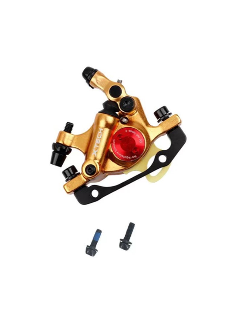 Hydraulic Disc Brake Caliper for Folding Road Bikes ZOOM Mountain Bike Oil Brake Lever HB100 Bicycle Brake System Accessories Gold front brake [HB100]]