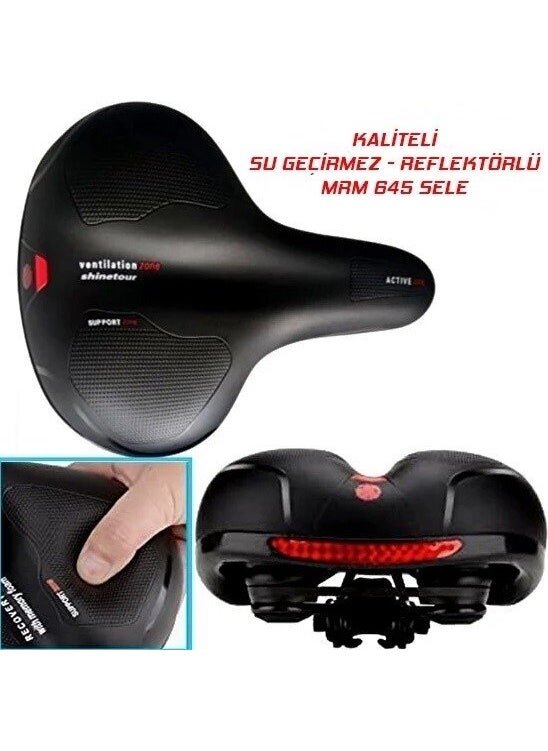 Bicycle Saddle Soft, High Quality, Reflective