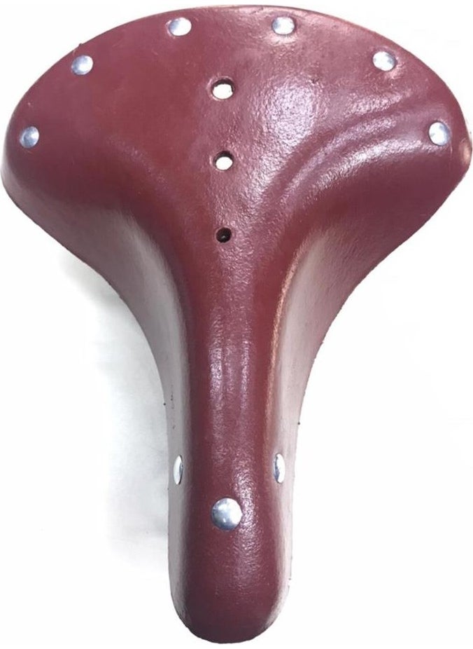 Bicycle Saddle Leather Inn Brown Chrome Spring Retro
