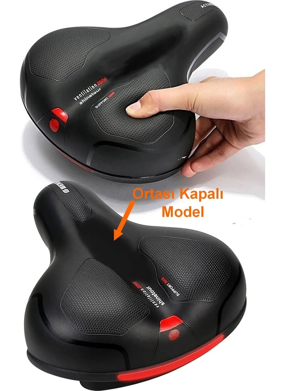 What's New What's New Bicycle Saddle Closed Middle Model Waterproof Bicycle Seat Reflective Soft Saddle