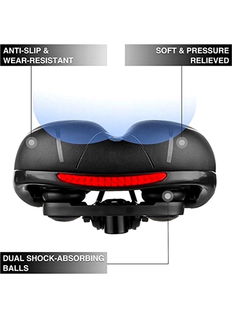 Bicycle Saddle Closed Middle Model Waterproof Bicycle Seat Reflective Soft Saddle