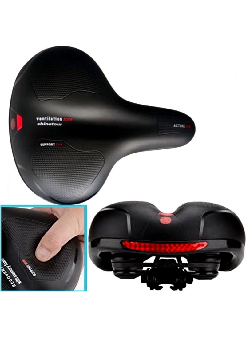 Bicycle Saddle Closed Middle Model Waterproof Bicycle Seat Reflective Soft Saddle