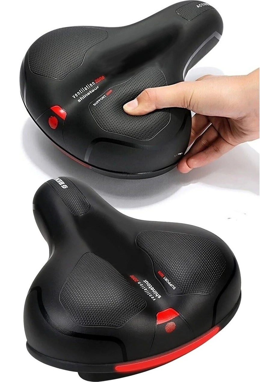 Bicycle Saddle Closed Middle Model Waterproof Bicycle Seat Reflective Soft Saddle