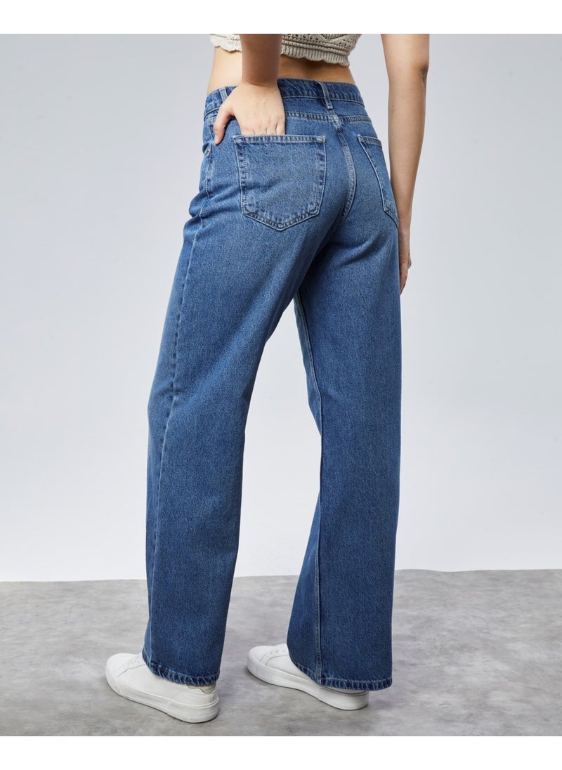 Women High Waist Baggy Skater Jeans