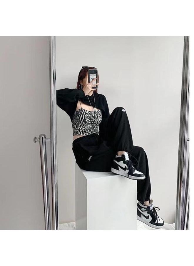 Spring And Summer Thin High Waist American Letter Loose Sports Pants Women's Casual Foot Pants Sweatpants Women's