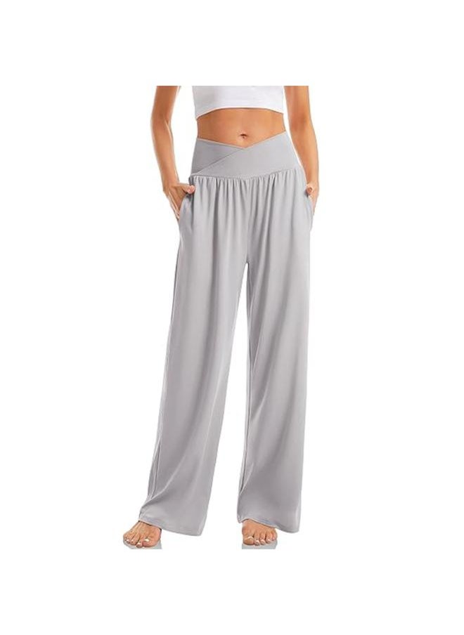 European And American New Women's Cross Wide-leg Casual Loose Yoga Sports Home Elegant Trousers