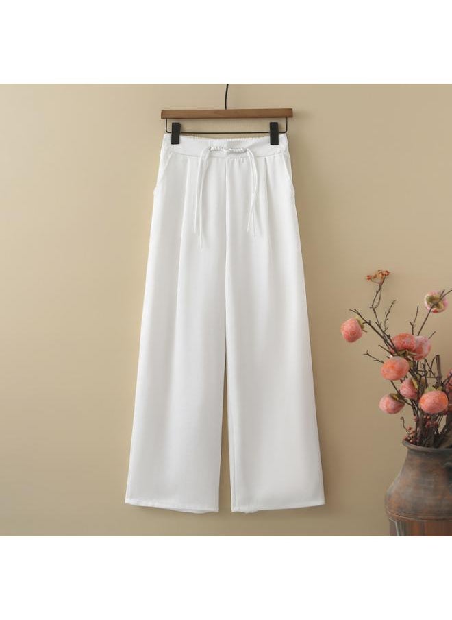 Middle-aged Women's Clothing For Mother Summer Wide Leg Pants Thin High Waist Pants For Middle-aged Women Casual Straight Pants For Summer