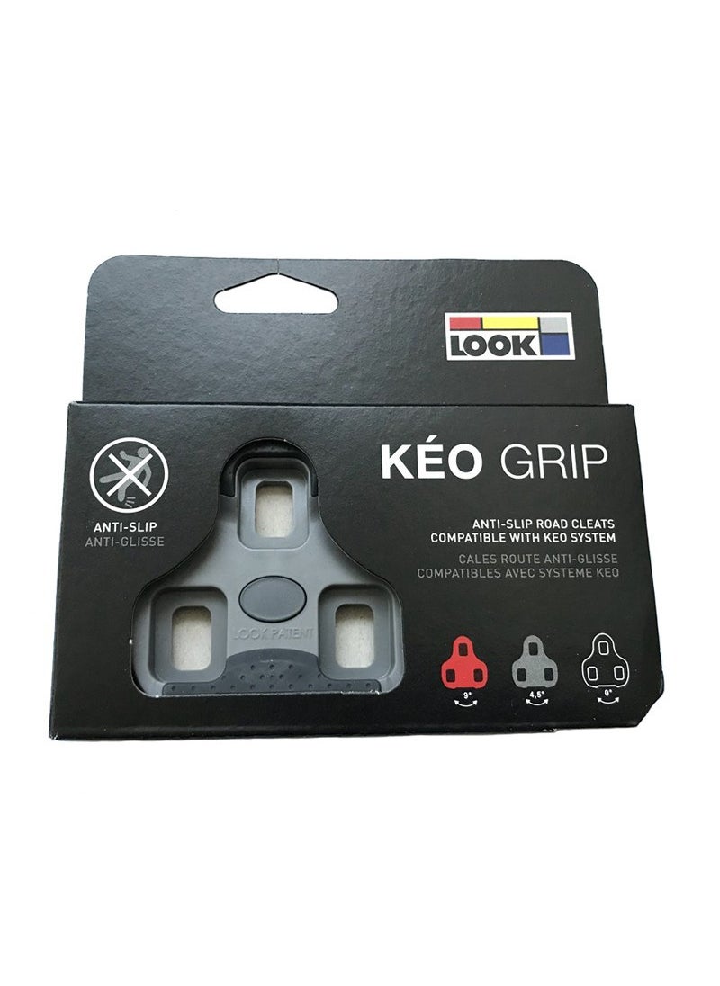 France LOOK KEO Grip Road Bike Cleat Anti-Slip TPU 0/4.5/9 Degree Gray 4.5 degree lock piece-with anti-skid glue