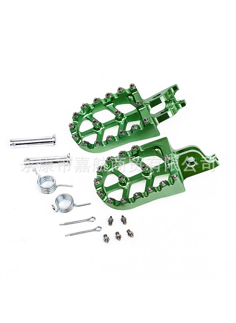 CNC Aluminum Motorcycle Pedals for CR/CRF Series Green