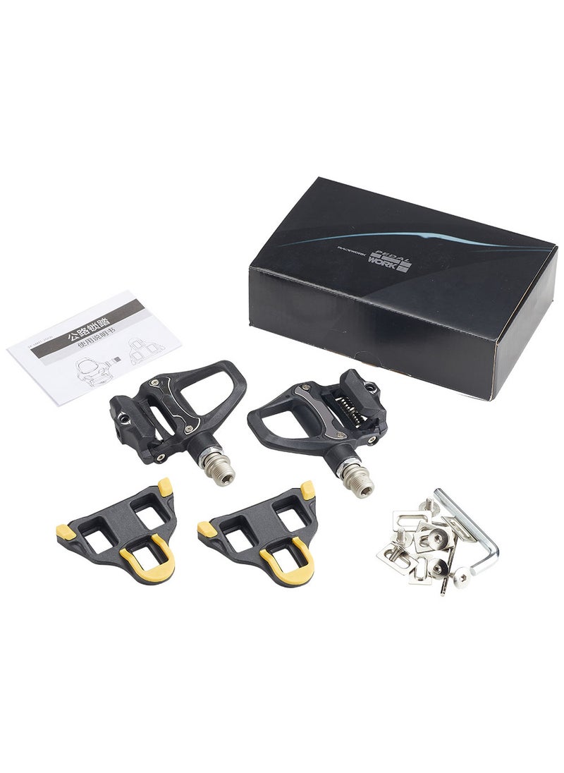Ultralight Road Bicycle Pedals Pd-r550 Spd-sl Aluminum Alloy Bearings Lock Ring Black Pedal For Cycling One pair of pedal locking pieces