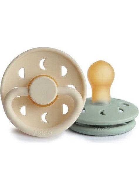 Frıgg Moon Phase Double Rubber Pacifier - Cream / Sage 0-6 Months