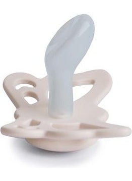 Butterfly Silicone Pacifier - Cream 6-18 Months