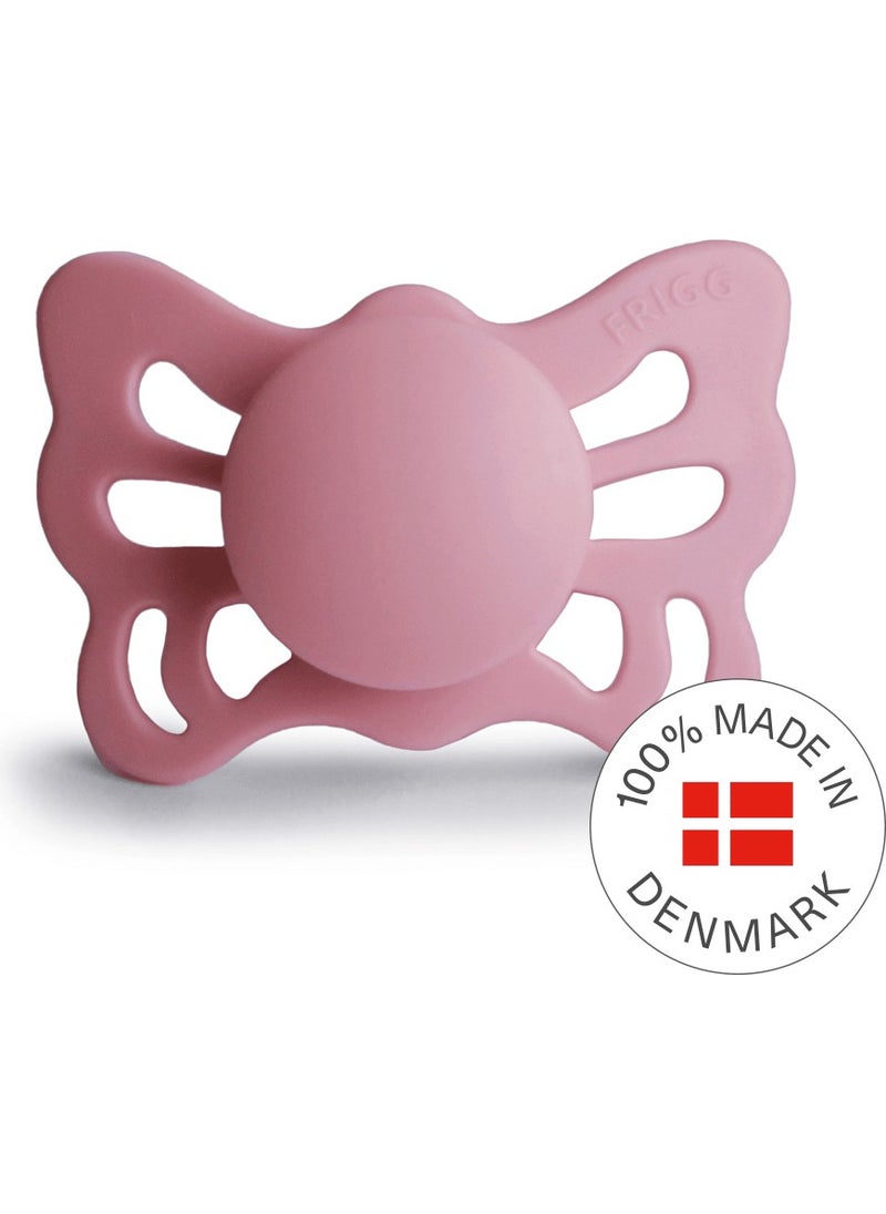 Butterfly Silicone Pacifier - Dusty Rose 0-6 Months