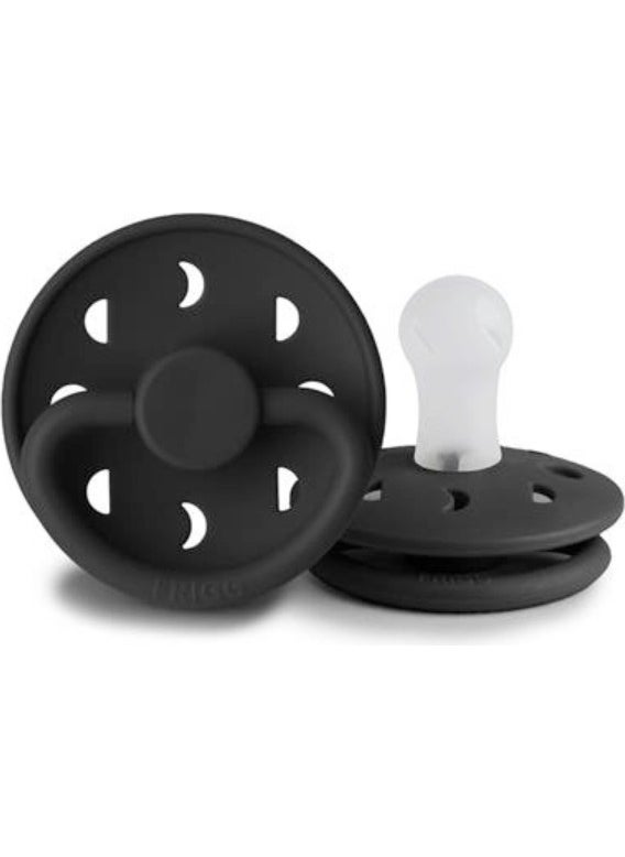 Frıgg Moon Phase Silicone Pacifier - Jet Black 0-6 Months