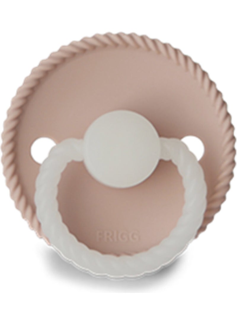 Frıgg Rope Silicone Pacifier - Glow in the Dark - Blush Night 0-6 Months