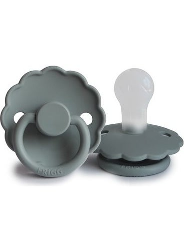 Frıgg Daisy Silicone Pacifier - French Gray 0-6 Months
