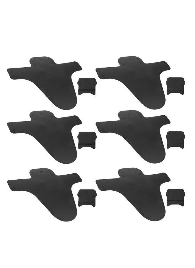 6Pcs Bike Fork Short Type Mud Guards Mudguard Accessory for Mountain Bicyclewith sign