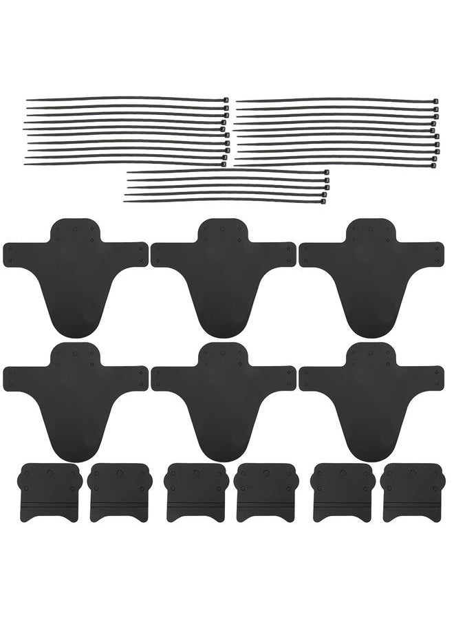 6Pcs Bike Fork Short Type Mud Guards Mudguard Accessory for Mountain Bicyclewith sign