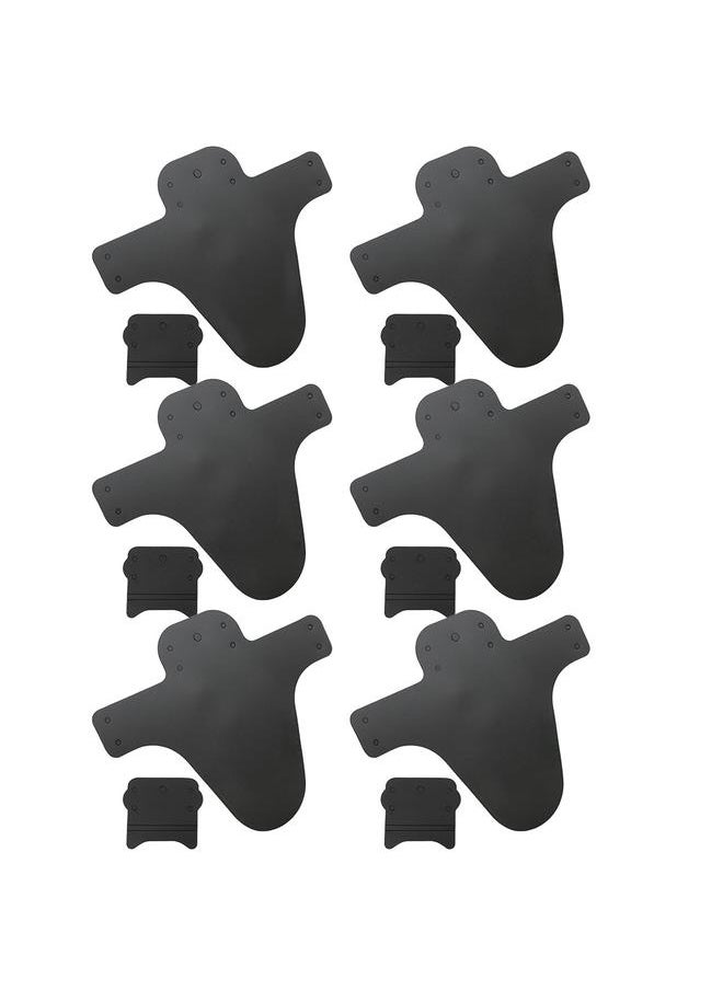 6Pcs Bike Fork Short Type Mud Guards Mudguard Accessory for Mountain Bicyclewith sign