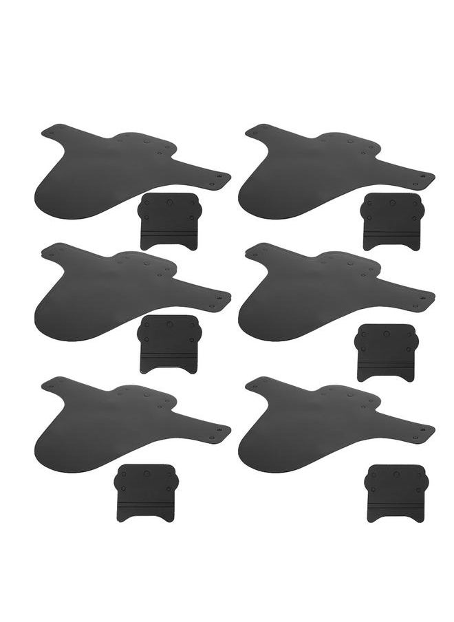 6Pcs Bike Fork Short Type Mud Guards Mudguard Accessory for Mountain Bicyclewith sign