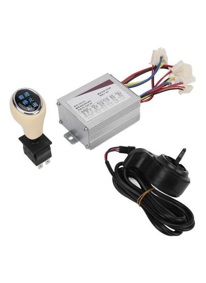 36V 350W Electric Bike Controller Set with Thumb Grip Forward Reverse Switch Aluminum Alloy for Electric Bicycle Scooter Tricycle