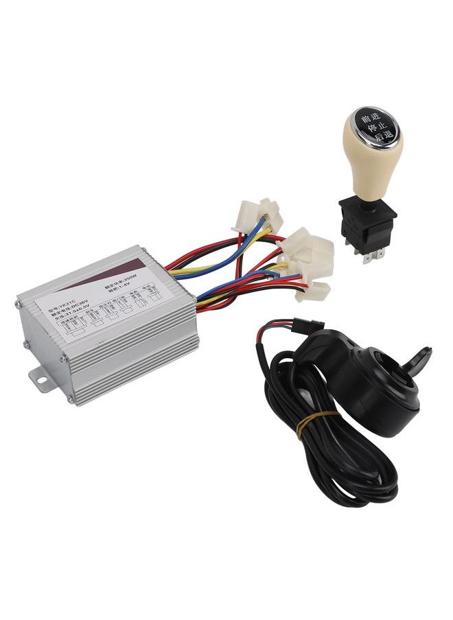36V 350W Electric Bike Controller Set with Thumb Grip Forward Reverse Switch Aluminum Alloy for Electric Bicycle Scooter Tricycle