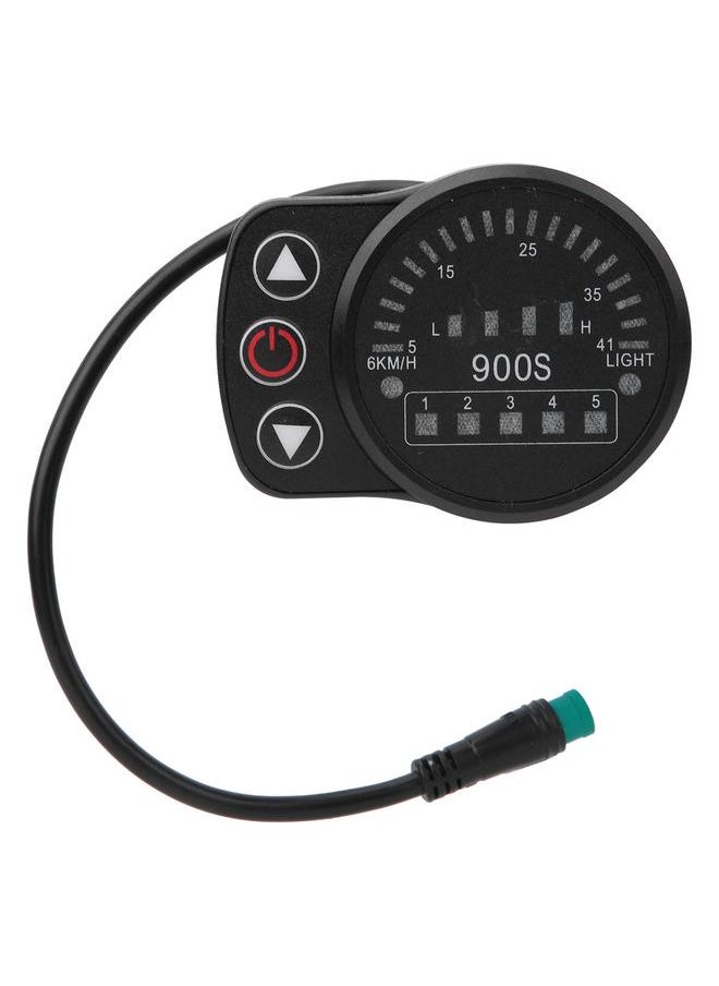 KT-900S Plastic Electric LED Display Meter with Waterproof Connector for Bicycle Modification