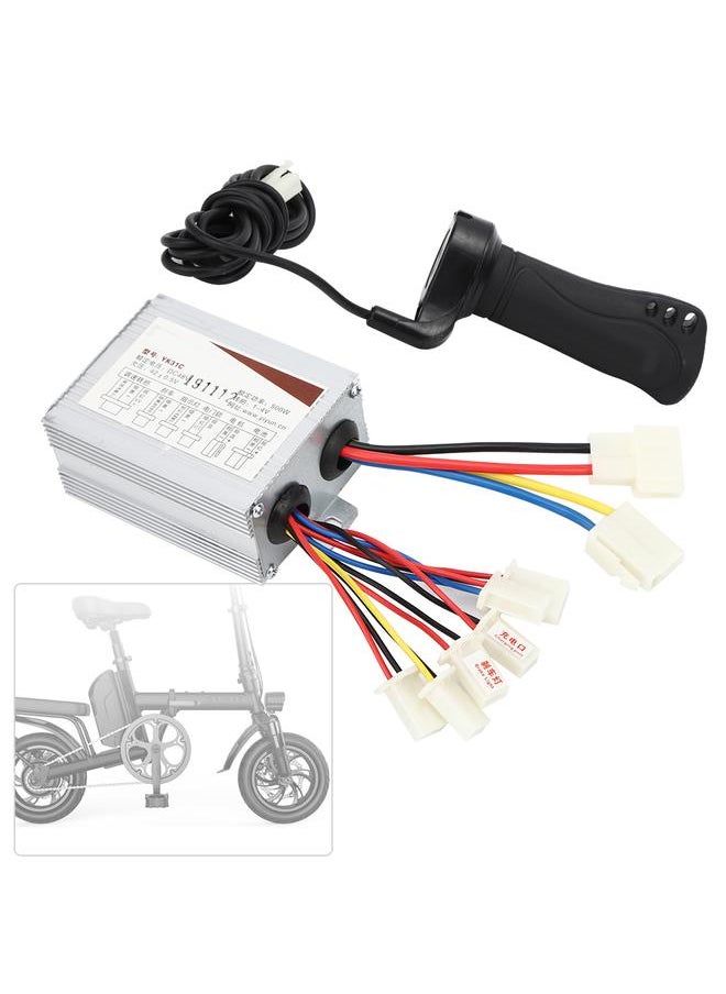 Electric Bike Brushed Controller 48V 500W Extension Cable Handlebar Electric Bike Accessories