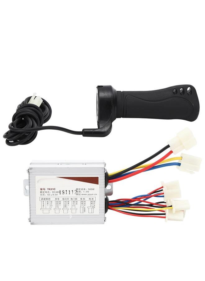 Electric Bike Brushed Controller 48V 500W Extension Cable Handlebar Electric Bike Accessories