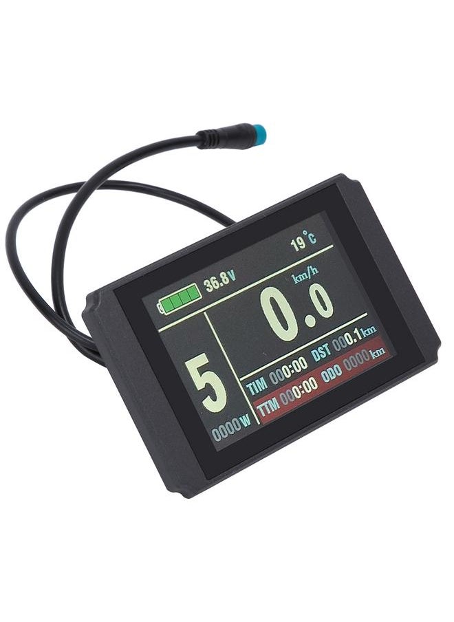 KT LCD8H Intelligent Colorful Screen LCD Instrument with Waterproof Connector Bike Lithium Battery Conversion