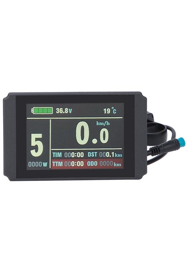 KT LCD8H Intelligent Colorful Screen LCD Instrument with Waterproof Connector Bike Lithium Battery Conversion