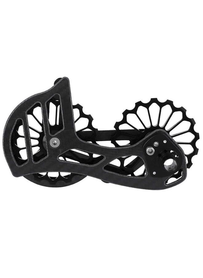 Road Bike Carbon Fiber Large Guide Wheel Bicycle Rear Derailleur Guidewheel (5800 Black)