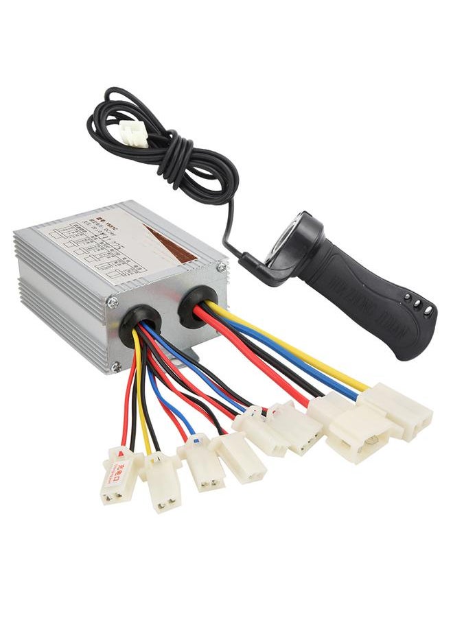 24V500W Brush Electric Bike Controller and Long Line Thumb Throttle Grip Accessory