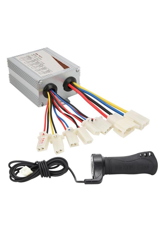 24V500W Brush Electric Bike Controller and Long Line Thumb Throttle Grip Accessory