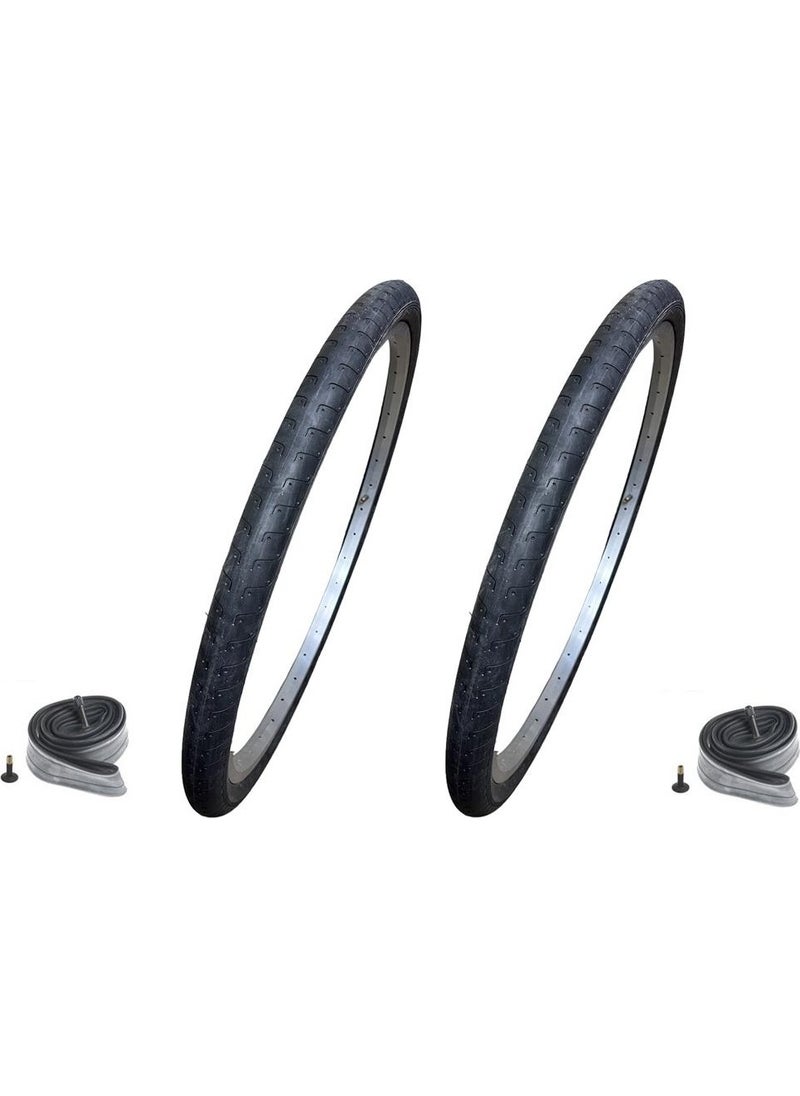 26*190 Asphalt Type City Type Tires Two Pieces Inner Outer Front Rear Set